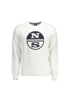 White Cotton Men Sweater - XL