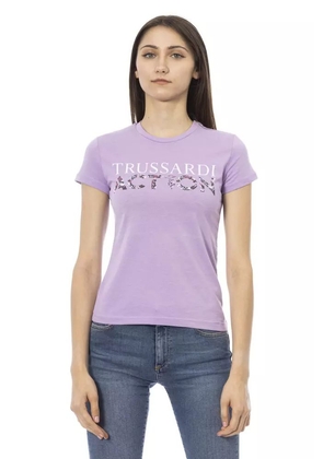 Trussardi Action Elegant Purple Short Sleeve Tee - L
