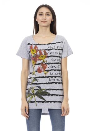 Trussardi Action Gray Cotton Tops & T-Shirt - S