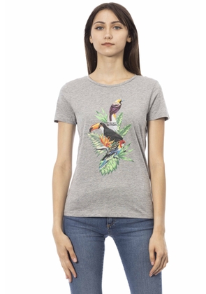 Trussardi Action Gray Cotton Tops & T-Shirt - XS