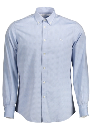 Light Blue Cotton Regular Fit Shirt - XL