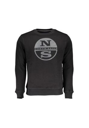 Black Cotton Men Sweater - XL