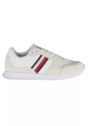 Eco-Conscious White Sneakers With Logo Accent - EU45/US12
