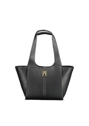 Black Polyethylene Women Handbag