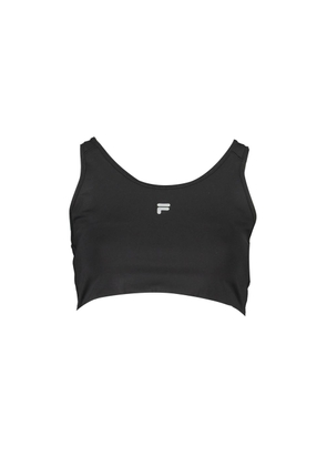 Black Polyester Women Sports Bra - XS