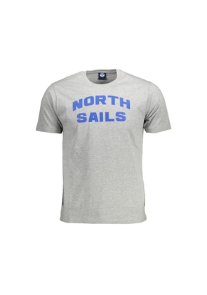 Gray Cotton Men T-Shirt - XL