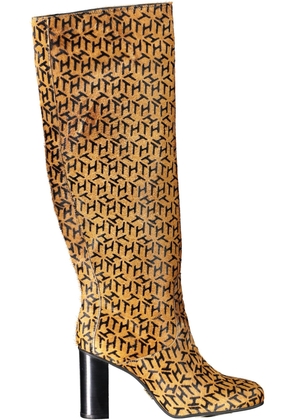 Chic Beige High Boots with Contrast Details - EU37/US7