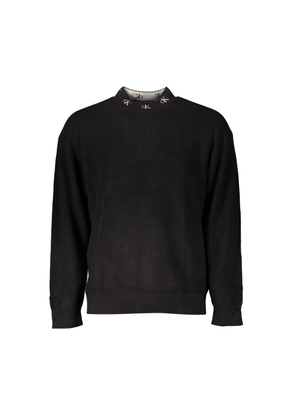 Black Cotton Men Sweater - XL