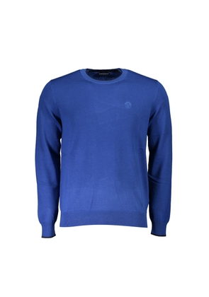 Blue Cotton Men Sweater - XXL