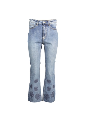 Blue Cotton Women Jeans - 40