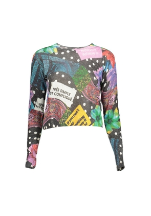 Black Acrylic Women Sweater - L