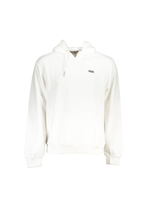 Chic White Cotton Blend Hooded Sweater - XL