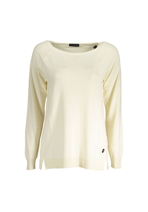 White Viscose Women Sweater - S