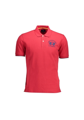 Elegant Pink Polo: Casual Luxury for Men - M