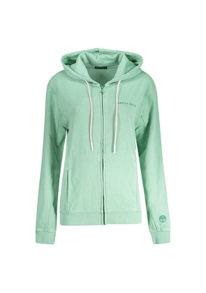 Green Cotton Women Sweater - S