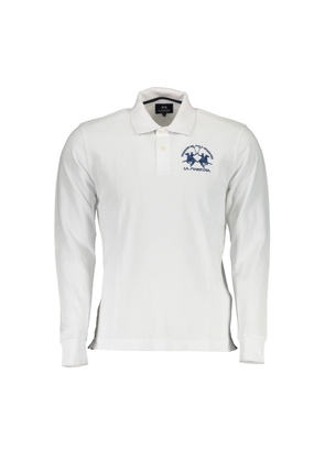 Elegant Long-Sleeved Polo with Contrast Detailing - L