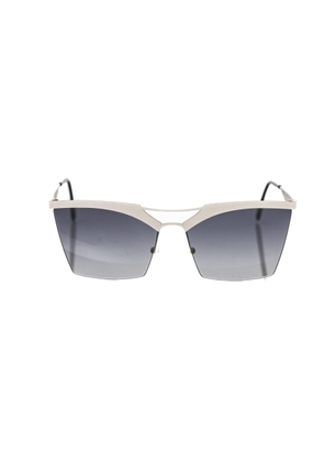 Frankie Morello Silver Metallic Fibre Sunglasses