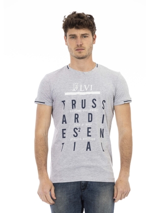 Trussardi Action Gray Cotton T-Shirt - XL