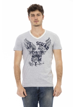 Trussardi Action Gray Cotton T-Shirt - L