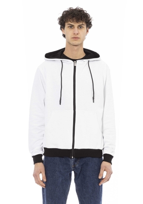 Baldinini Trend White Cotton Sweater - 3XL