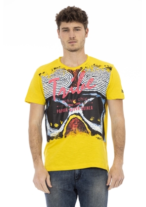 Trussardi Action Yellow Cotton T-Shirt - XXL