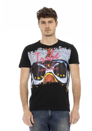 Trussardi Action Black Cotton T-Shirt - 3XL