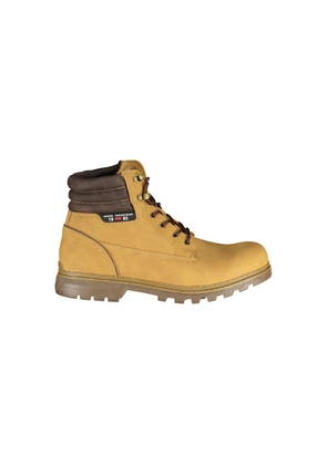 Trendsetting Yellow Lace-Up Boots - EU40/US7