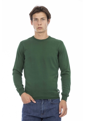 Baldinini Trend Green Cotton Sweater - XXL