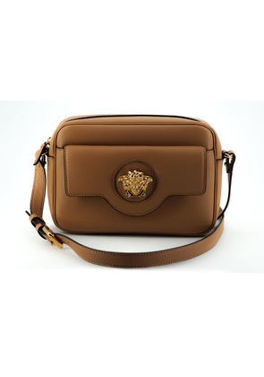 Versace Brown Calf Leather Camera Shoulder Bag