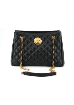 Versace Elegant Quilted Nappa Leather Tote Bag
