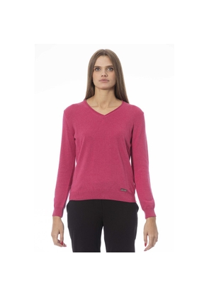 Baldinini Trend Fuchsia Polyamide Sweater - XL