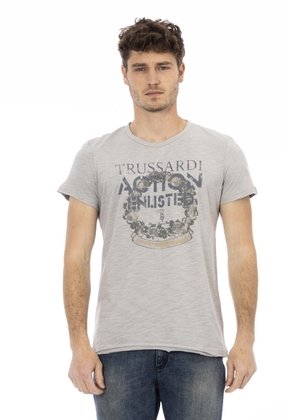 Trussardi Action Gray Cotton T-Shirt - XL