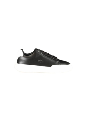 Calvin Klein Black Leather Men's Sneaker - EU44/US11