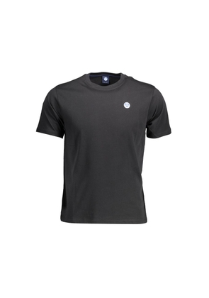 Black Cotton Men T-Shirt - XL
