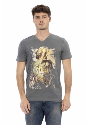 Trussardi Action Gray Cotton T-Shirt - S