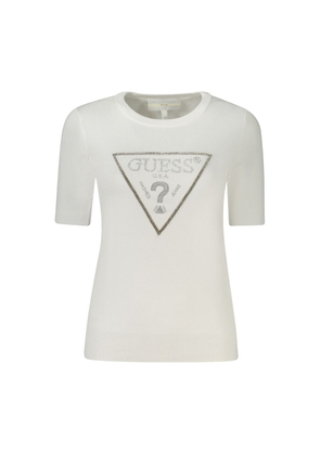 White Viscose Women Sweater - XS