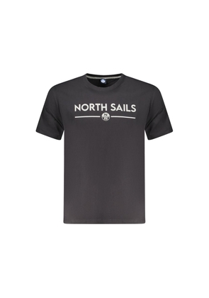 Black Cotton Men T-Shirt - S