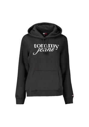 Black Cotton Women Sweater - L