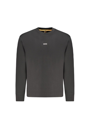 Black Cotton Men Sweater - M