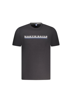 Black Cotton Men T-Shirt - S