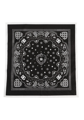 Black White Bandana Square Men Foulard Scarf