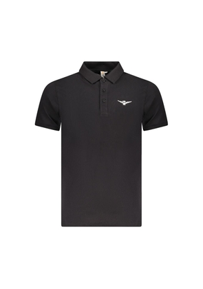 Black Cotton Polo Shirt - S