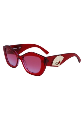 Karl Lagerfeld Red Acetate Sunglasses