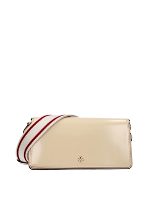 Beige Leather Crossbody Bag