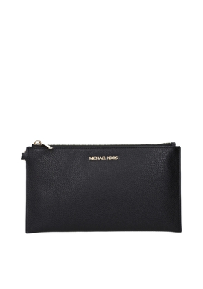 Black Leather Clutch Bag