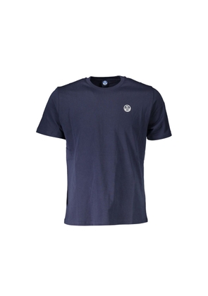 Blue Cotton Men T-Shirt - M