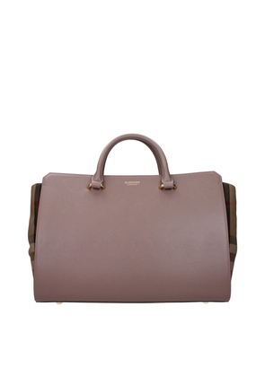 Gray Leather Handbag