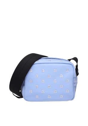 Light Blue Fabric Crossbody Bag