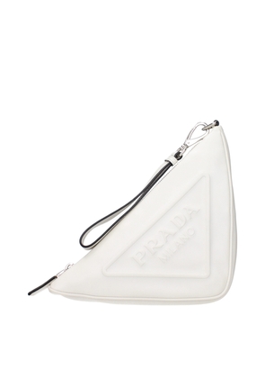 White Leather Clutch Bag