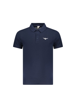 Blue Cotton Polo Shirt - S